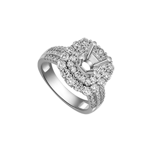 Vỏ nhẫn Kim cương Vàng trắng 18K PNJ 00DDW002037