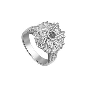 Vỏ nhẫn Kim cương Vàng trắng 18K PNJ 00DDW002043