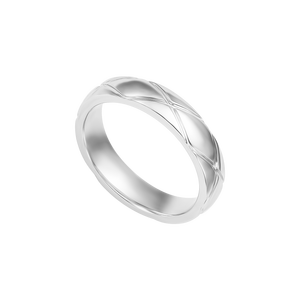 Nhẫn cưới nam Kim cương Vàng trắng 14K PNJ DD00W003224