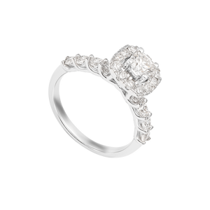 Nhẫn Kim cương Vàng trắng 14K PNJ DDDDW007914