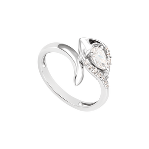 Nhẫn Vàng trắng 10K đính đá ECZ PNJ XMXMW002435