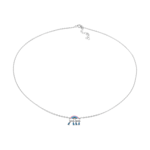 Dây cổ trẻ em bạc đính đá PNJSilver hình cầu vồng XMXMW060046