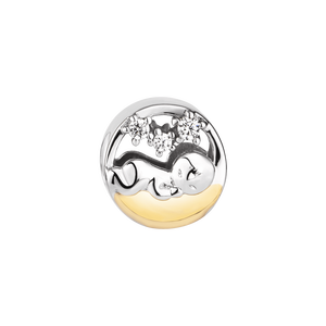 Hạt charm xỏ DIY PNJSilver hình em bé ngủ 00XML060000