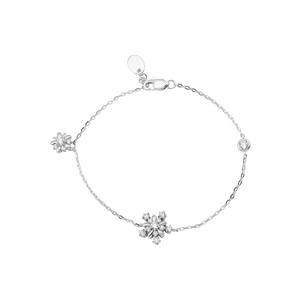 Lắc tay Vàng trắng 10K đính đá ECZ Swarovski PNJ Frozen XMXMW000166