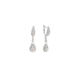 Bông tai Kim cương Vàng trắng 14K PNJ DDDDW002479