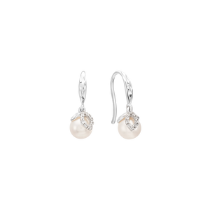 Bông tai Vàng trắng 14K đính ngọc trai Freshwater PNJ PFXMW000275