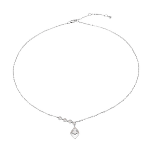 Dây cổ Vàng trắng 10K đính đá ECZ PNJ XMXMW000268