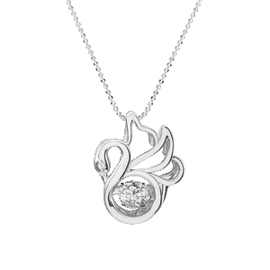 Mặt dây chuyền bạc đính đá PNJSilver hình thiên nga XMXMW060032