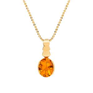 Mặt dây chuyền Vàng 18K đính đá Citrine PNJ CT00Y000017
