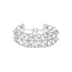 Vòng tay Kim tiền Vàng trắng Ý 18K PNJ 0000W000656