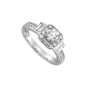 Nhẫn Kim cương Vàng trắng 14K PNJ DDDDW003712