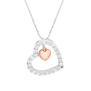 Mặt dây chuyền bạc đính đá PNJSilver Friendzone Breaker hình trái tim XM00H000007