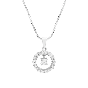 Mặt dây chuyền bạc đính đá PNJSilver XMXMK000055