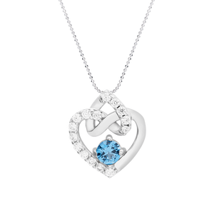 Mặt dây chuyền bạc đính đá màu xanh dương PNJSilver Fantasia ZTXMK000120