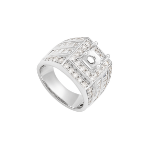 Nhẫn nam Kim cương Vàng trắng 18K PNJ 00DDW003770