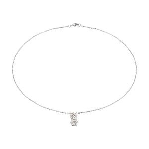 Dây cổ Vàng trắng 10K đính đá ECZ PNJ XMAS XMXMW000279