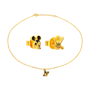 Bông tai trẻ em Bạc PNJSilver chuột Mickey 60028-60018