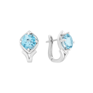 Bông tai Vàng trắng 14K đính đá Topaz PNJ TP00W000040