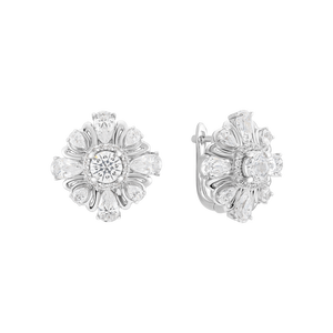 Bông tai Vàng trắng 10K đính đá ECZ PNJ XMXMW001738