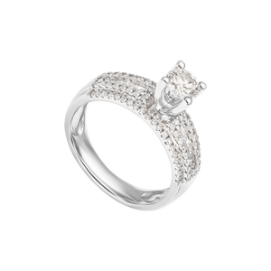 Nhẫn Kim cương Vàng trắng 14K PNJ DDDDW001902