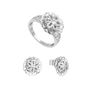 Bộ trang sức Vàng trắng Ý 18K PNJ 01427-01215