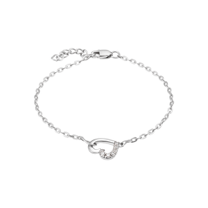 Lắc tay Vàng trắng 10K đính đá ECZ PNJ XMXMW000349