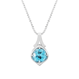 Mặt dây chuyền Vàng trắng 14K đính đá Topaz PNJ TP00W000027