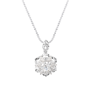 Mặt dây chuyền Vàng trắng 10K đính đá ECZ PNJ XMXMW001857