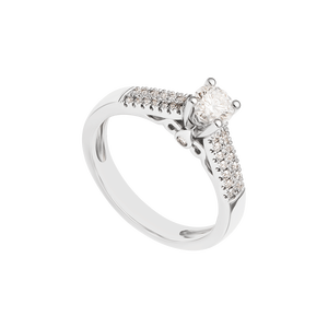 Nhẫn kim cương Vàng trắng 14K Disney|PNJ Cinderella DDDDW003802