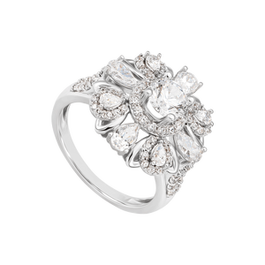 Nhẫn Vàng trắng 10K đính đá ECZ PNJ XMXMW002545