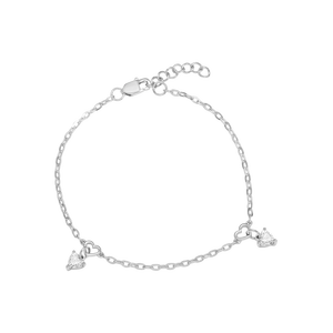 Lắc tay Vàng trắng 10K đính đá ECZ PNJ XM00W000249