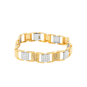 Lắc tay nam Vàng 14K đính đá CZ PNJ XMXMC000120