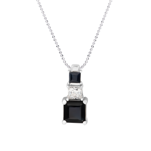 Mặt dây chuyền Vàng trắng 14K đính đá Sapphire PNJ SPMXW000006