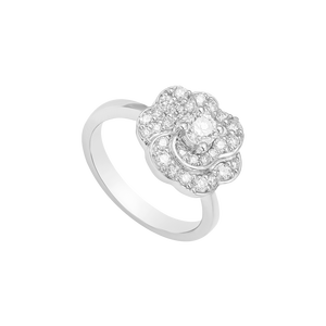 Nhẫn Kim cương Vàng trắng 14K PNJ DDDDW008936