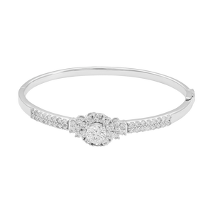 Vòng tay Vàng trắng 10K đính đá ECZ PNJ XMXMW000052