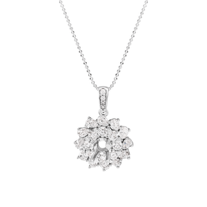 Vỏ mặt dây chuyền Kim cương Vàng trắng 18K PNJ 00DDW000447