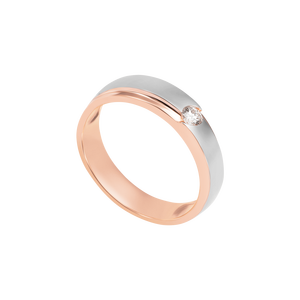 Nhẫn cưới nam Kim cương Vàng 18K PNJ Tình Hồng DD00H000007