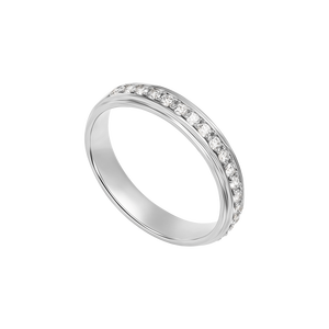 Nhẫn cưới Kim cương Vàng trắng 14K PNJ DD00W001309