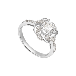 Nhẫn Vàng trắng 10K đính đá ECZ Swarovski PNJ XMXMW000171