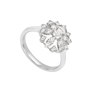 Nhẫn Vàng trắng 10K đính đá ECZ PNJ XMXMW000199