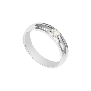 Nhẫn cưới nam Kim cương Vàng trắng 14K PNJ DD00W000592