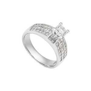 Nhẫn Kim cương Vàng trắng 14K PNJ DDDDW003195