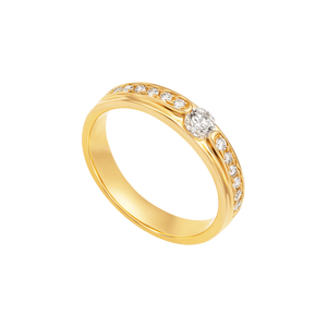 Nhẫn cưới Kim cương Vàng 18K PNJ Vàng Son DDDDY000182