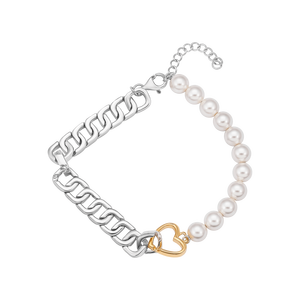 Lắc tay bạc đính ngọc trai nhân tạo Style by PNJ Chou Chou NH00C000003