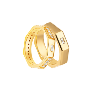 Cặp nhẫn cưới Kim cương Vàng 18K PNJ The Moment 00728-02535