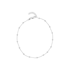 Lắc chân Vàng trắng Ý 18K PNJ 0000W000651