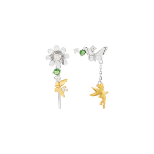 Bông tai Vàng 14K đính đá Garnat PNJ GNXMC000002