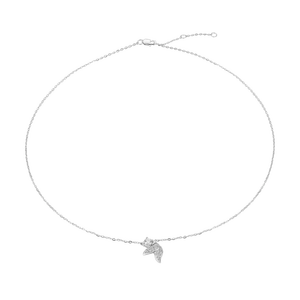 Dây cổ Vàng trắng 14K đính đá ECZ PNJ XMXMW000309