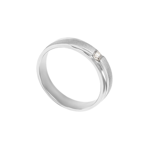 Nhẫn cưới nam Kim cương Vàng trắng 14K PNJ DD00W000624
