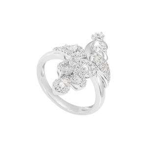 Nhẫn cưới Vàng trắng 10K đính đá ECZ PNJ XMXMW003070